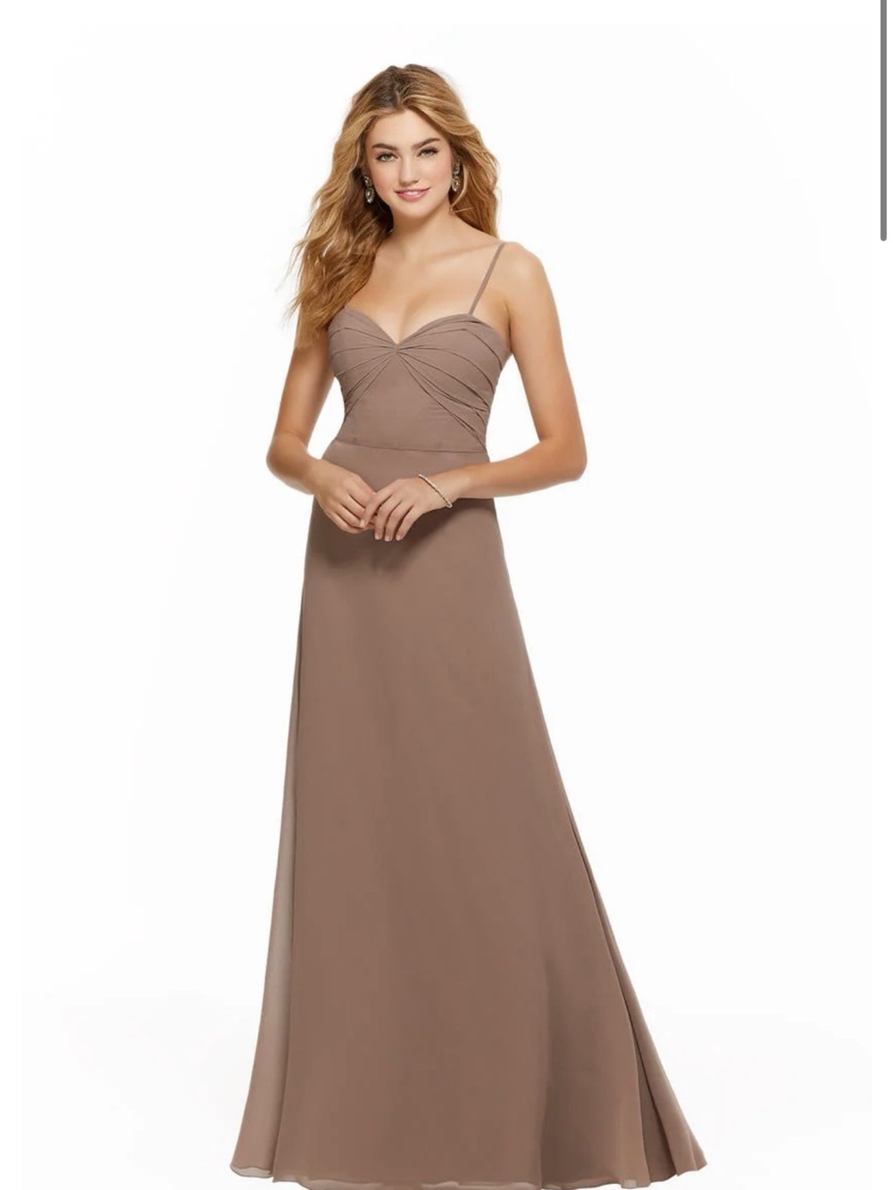 Elegant Slate Blue Spaghetti-Strap Maxi Dress